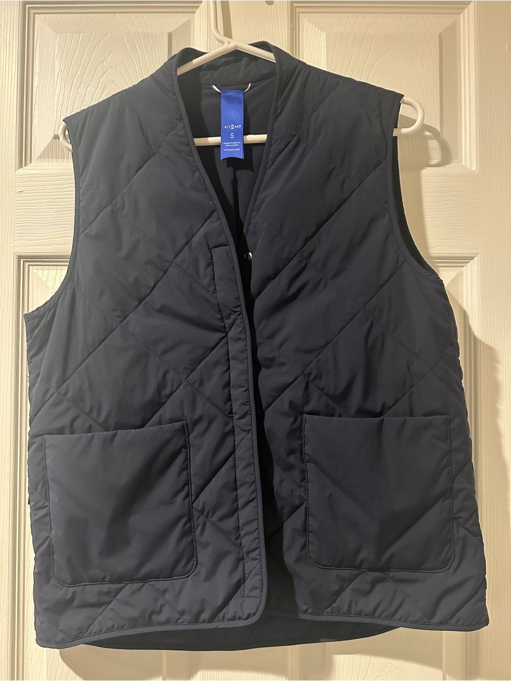 Kit and Ace Dark Navy Quilted Sleeveless Vest